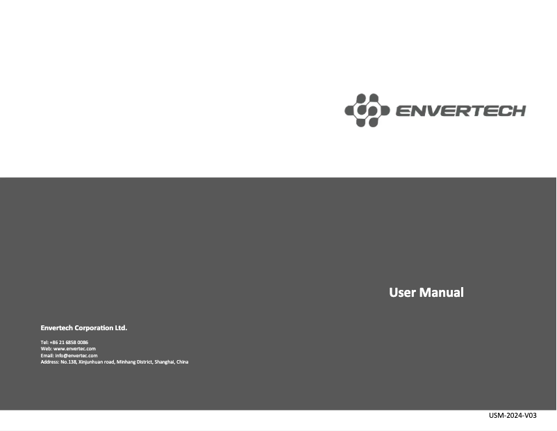 Page 1 de la notice Manuel utilisateur Envertec EVT800-B