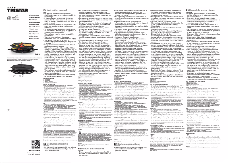 Page 1 de la notice Manuel utilisateur TriStar RA-2996PE