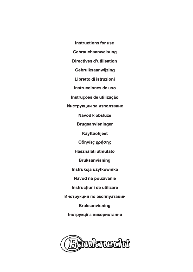 Page 1 de la notice Manuel utilisateur Bauknecht PACW29HP BK