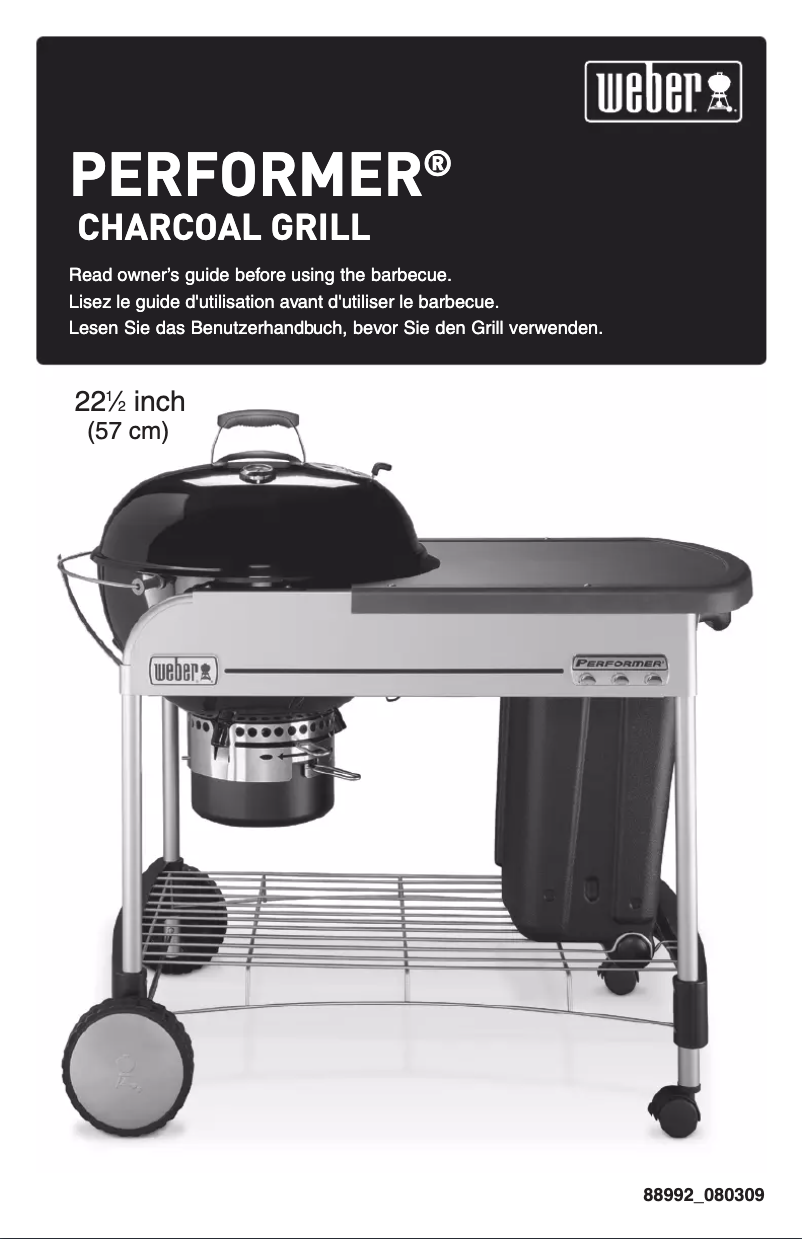 Page n°1 - Manuel utilisateur Weber One-Touch Performer vanaf 2010
