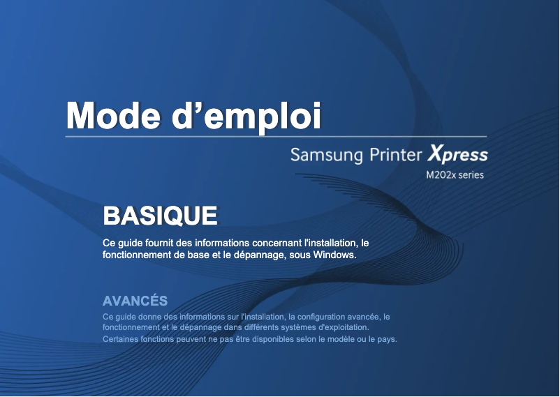 Page 1 de la notice Manuel utilisateur Samsung Xpress SL-M2022