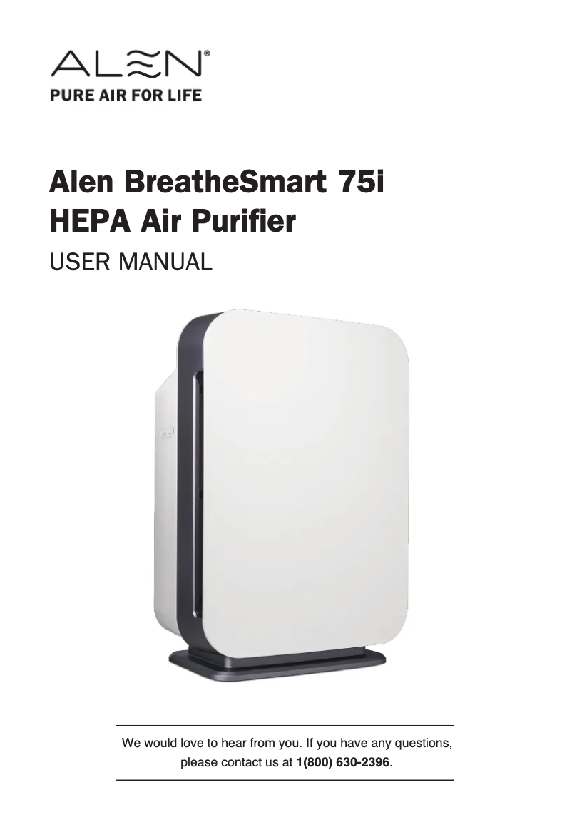 Image de la première page du manuel de l'appareil BreatheSmart 75i
