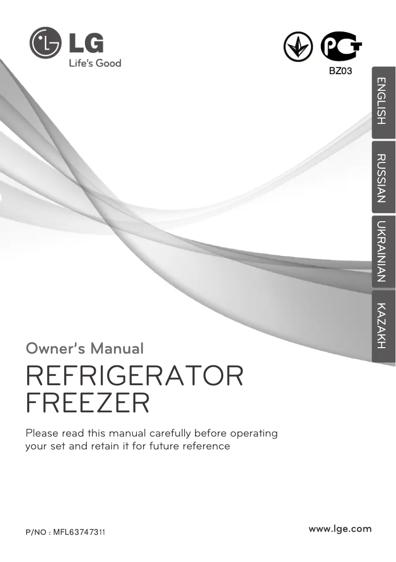 Page 1 de la notice Manuel utilisateur LG GN-B392 CECA