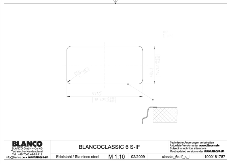 Page n°1 - Manuel utilisateur BLANCO CLASSIC 6 S-IF