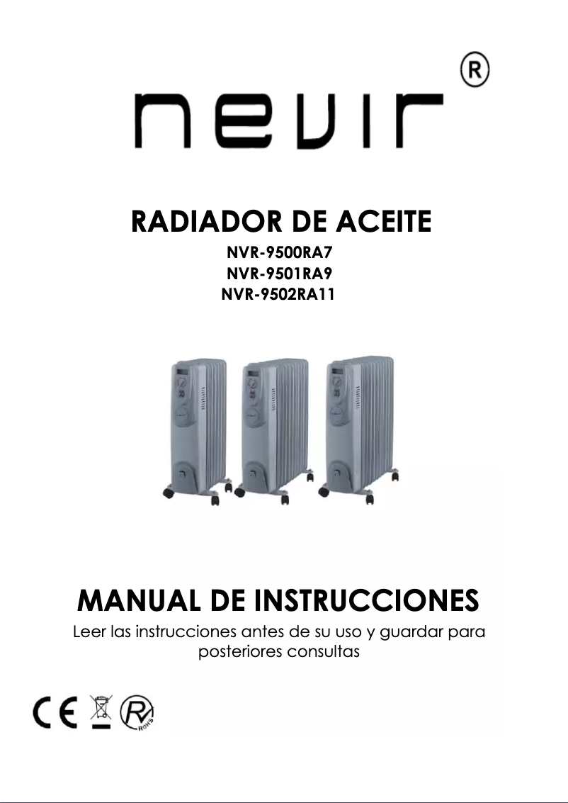 Image de la première page du manuel de l'appareil NVR-9500RA7