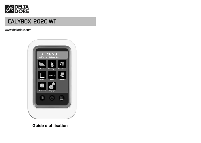 Page 1 de la notice Manuel utilisateur Delta Dore Calybox 2020 WT