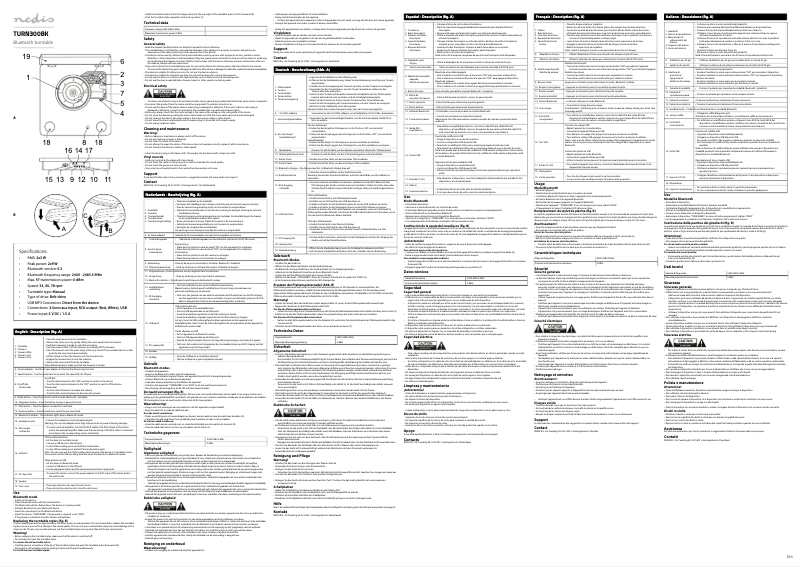 Page n°1 - Manuel utilisateur Nedis TURN300BK