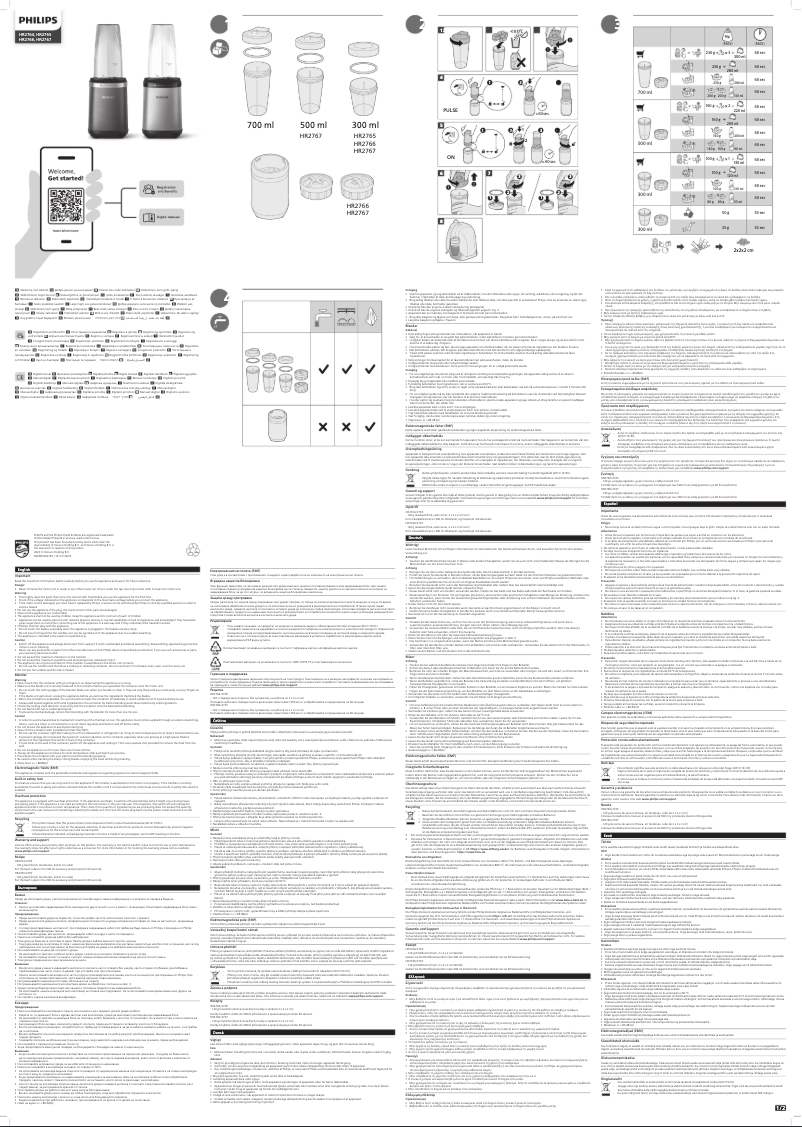 Page 1 de la notice Manuel utilisateur Philips HR2767