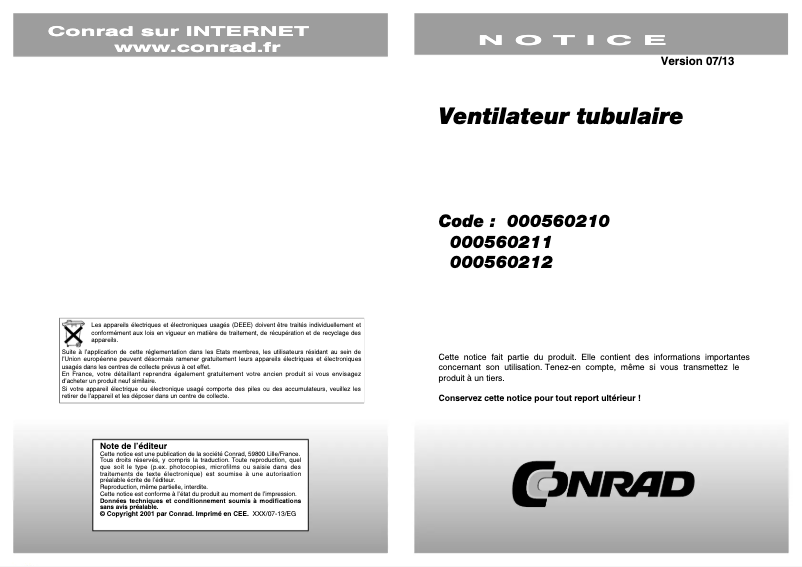 Page 1 de la notice Manuel utilisateur Siku KL 100