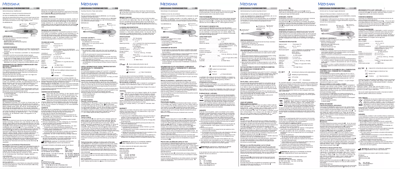 Page 1 de la notice Manuel utilisateur Medisana 77030 FTC