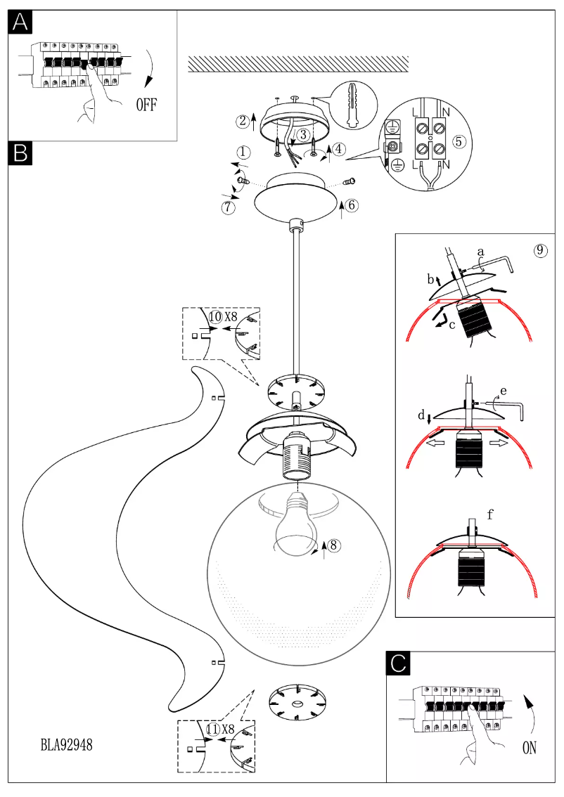 Page n°1 - Manuel utilisateur Eglo Tallego