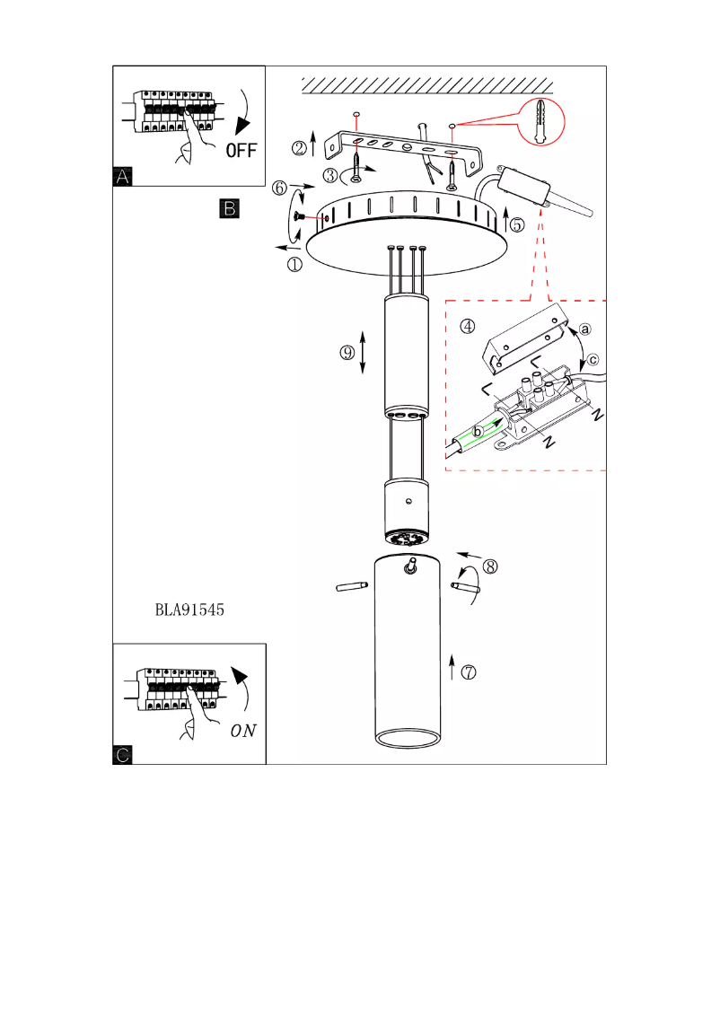 Page 1 de la notice Manuel utilisateur Eglo Aggius