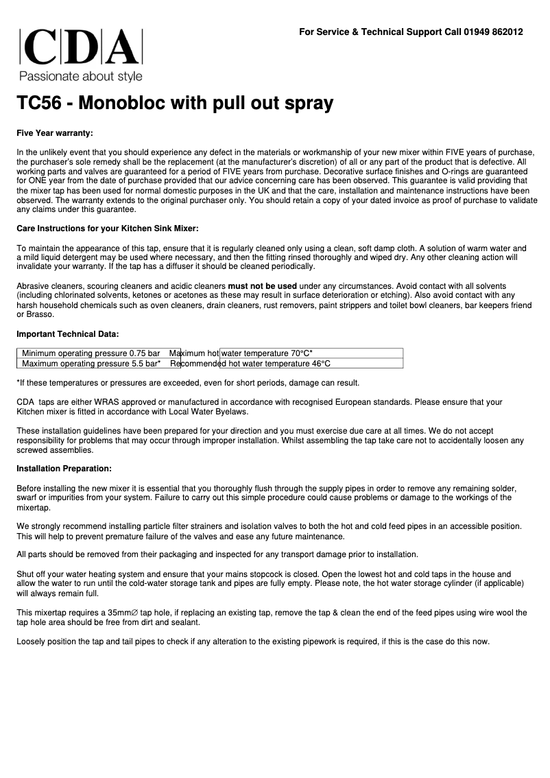 Page 1 de la notice Manuel utilisateur CDA TC56CH