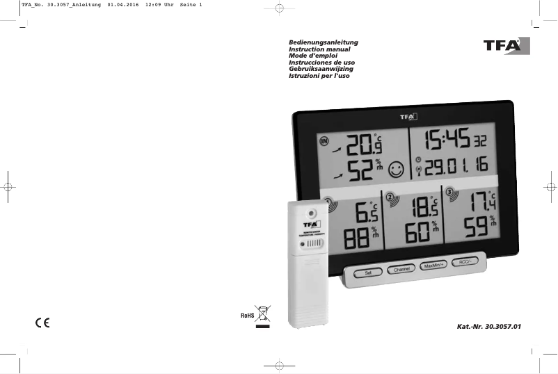 Página 1 del manual Manual de usuario TFA 30.3057.01
