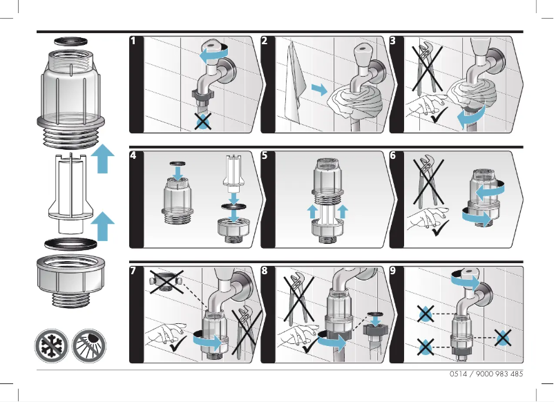 Page 1 de la notice Guide d'installation Siemens WM14U460IN