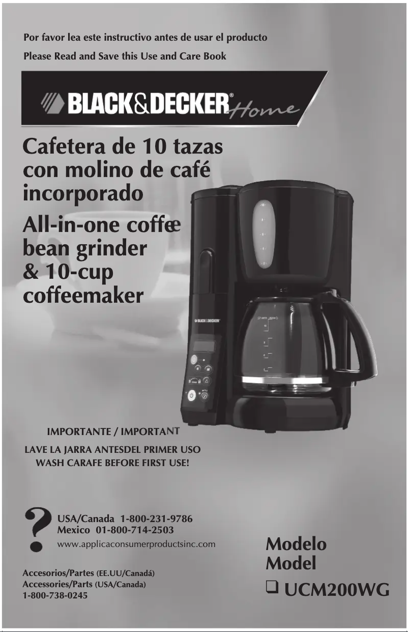 Page 1 de la notice Manuel utilisateur Black & Decker UCM200WG