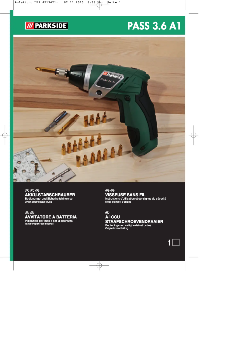 Page n°1 - Manuel utilisateur Parkside PAS 4 A1