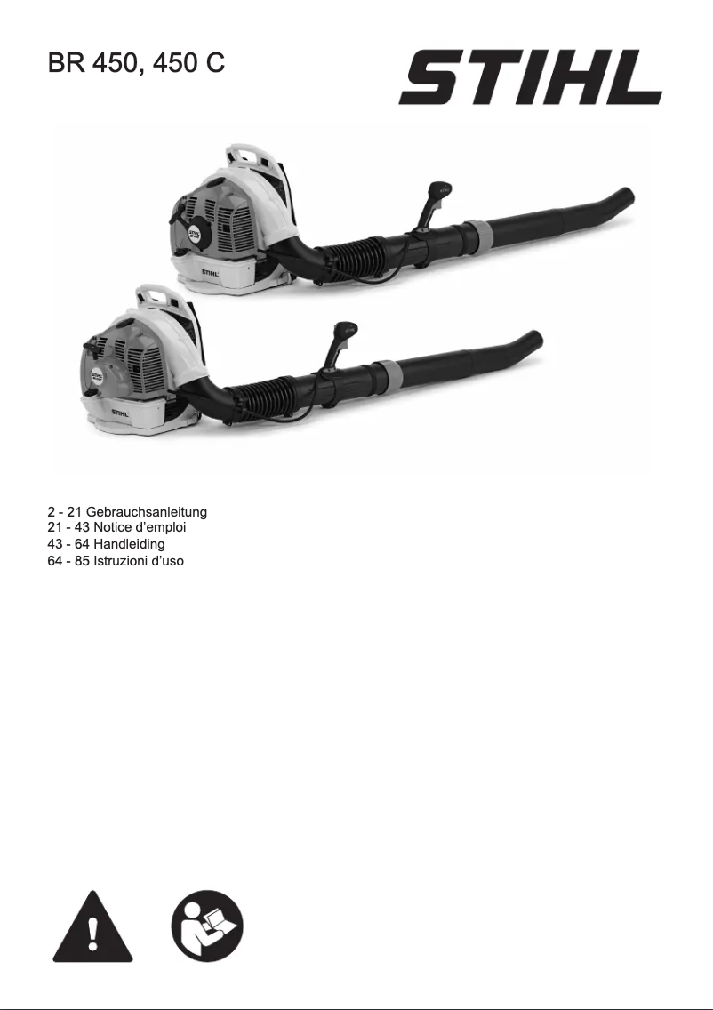 Page n°1 - Manuel utilisateur Stihl BR 450 C-