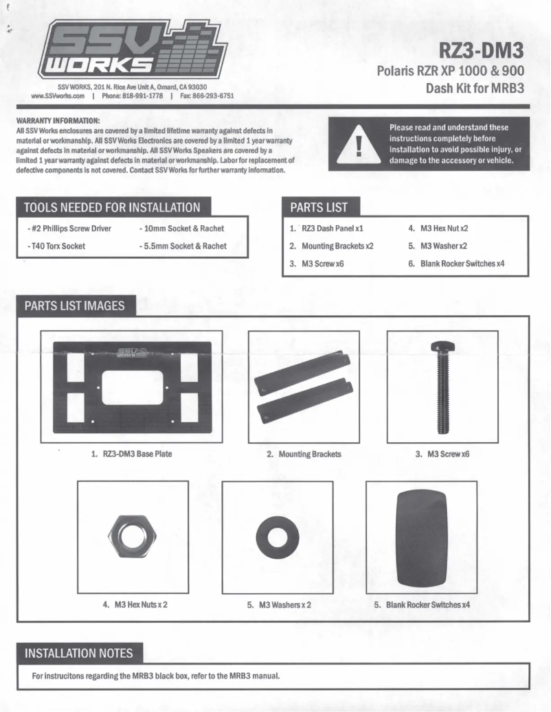 Image de la première page du manuel de l'appareil RZ3-DM3