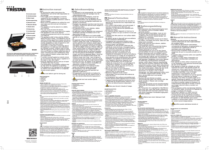 Image de la première page du manuel de l'appareil GR-2854