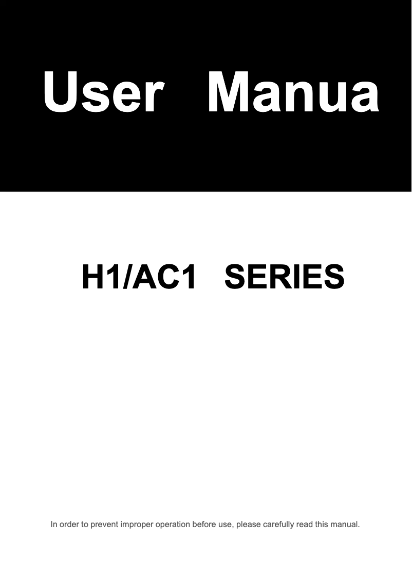 Image de la première page du manuel de l'appareil AC1-5.0-E