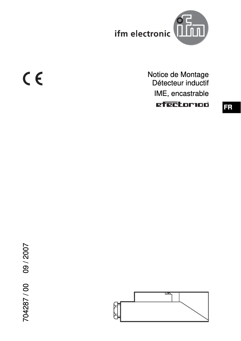 Page 1 de la notice Manuel utilisateur IFM IM0015