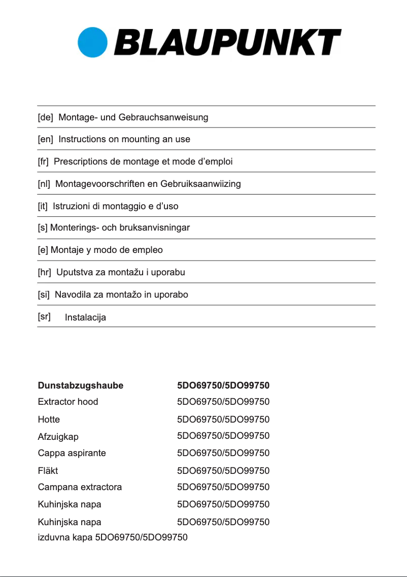 Image de la première page du manuel de l'appareil 5DO99750
