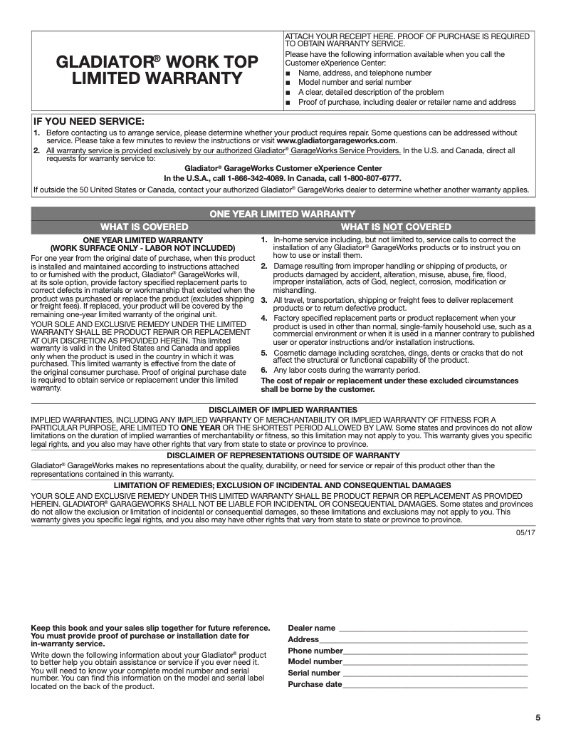 Page 1 de la notice Mode d'emploi Gladiator GAAC27HWGX