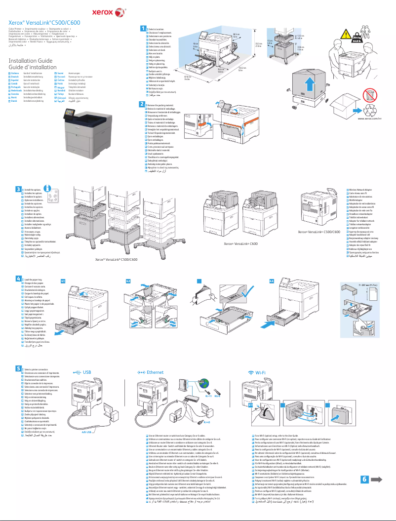 Page n°1 - Guide d'installation Xerox VersaLink C500