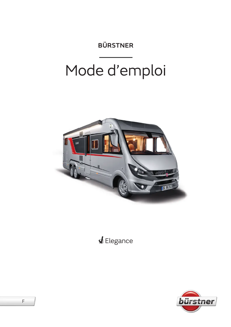 Page n°1 - Manuel utilisateur Bürstner Elegance (2021)