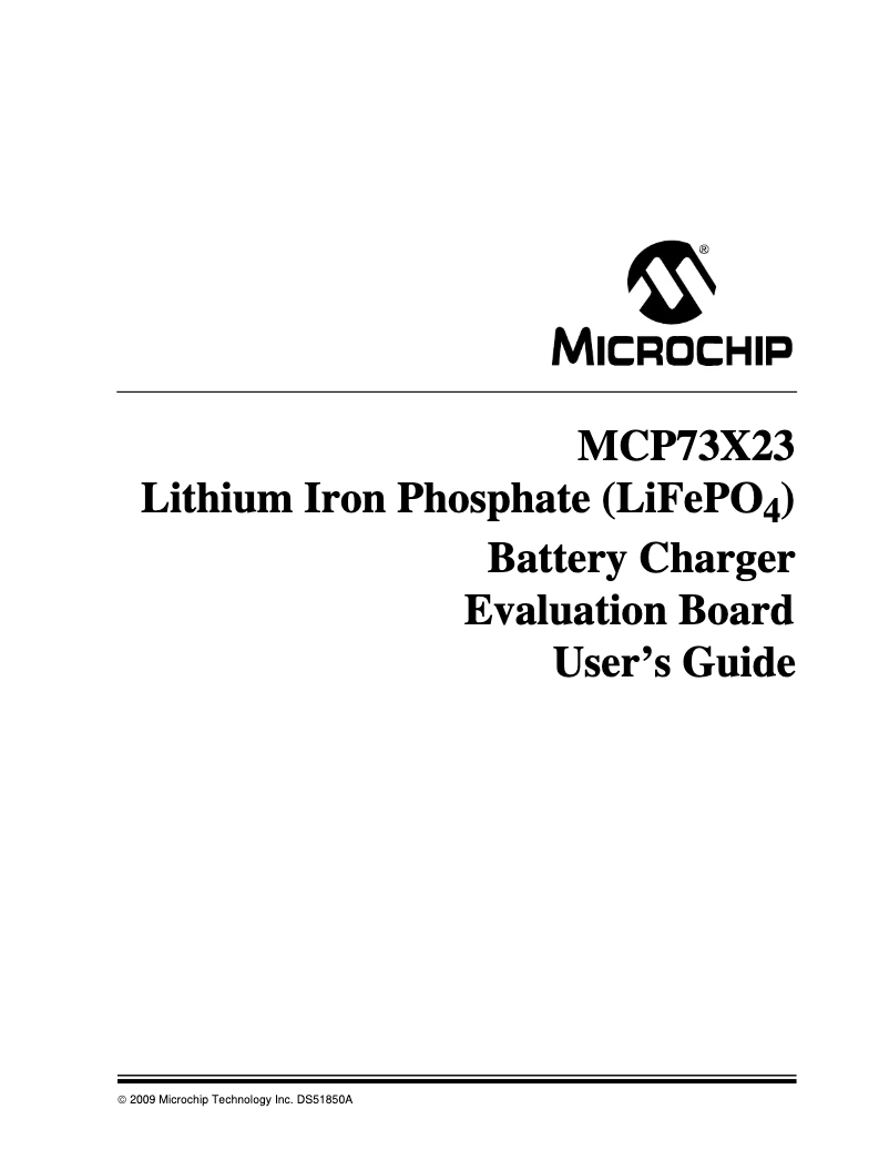 Page 1 de la notice Manuel utilisateur Microchip MCP73223