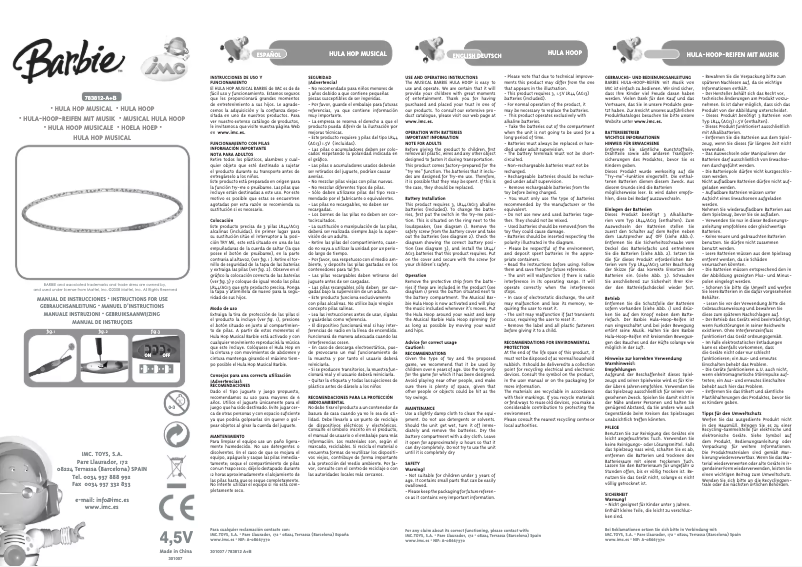 Page n°1 - Manuel utilisateur IMC Toys 783812