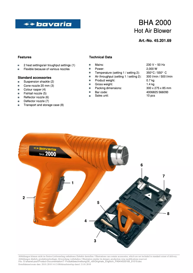 Página 1 del manual Manual de usuario Bavaria BHA 2000