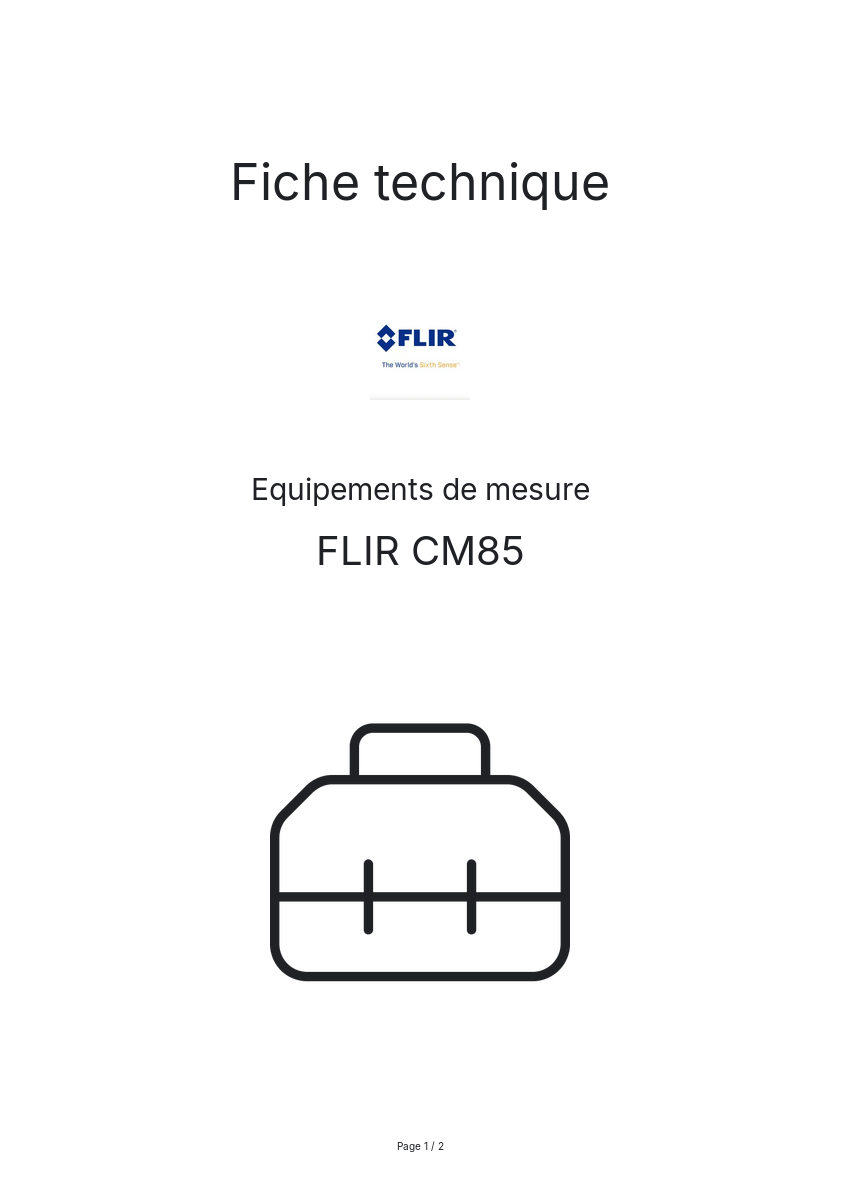 Image de la première page du manuel de l'appareil CM85