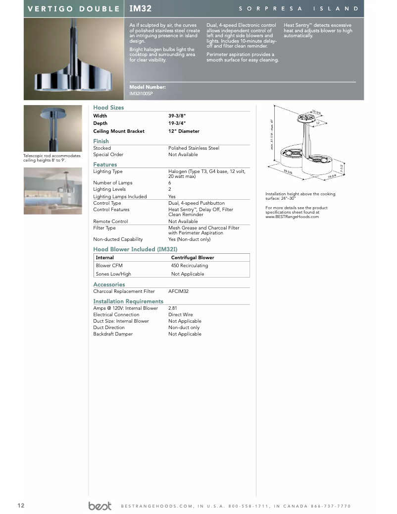 Image de la première page du manuel de l'appareil Vertigo Double IM32I100SP