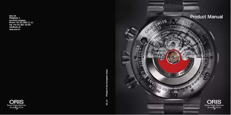 Image de la première page du manuel de l'appareil Aquis Date Diamonds