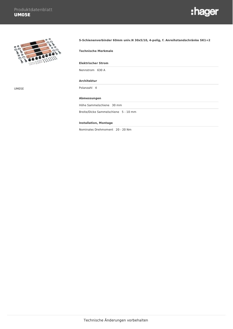 Image de la première page du manuel de l'appareil UM05E