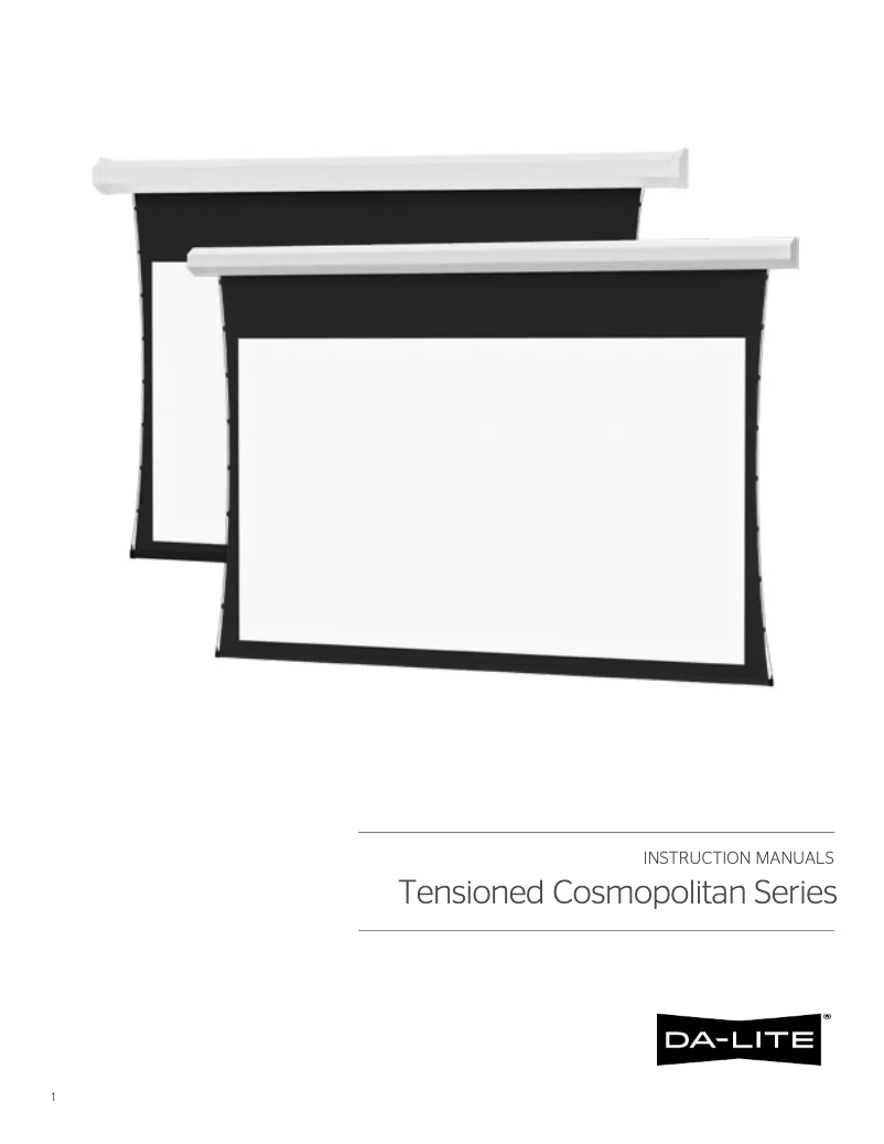 Page 1 de la notice Manuel utilisateur Da-Lite Tensioned Cosmopolitan