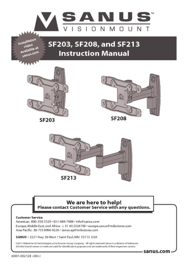 Page 1 de la notice Manuel utilisateur Sanus SF208