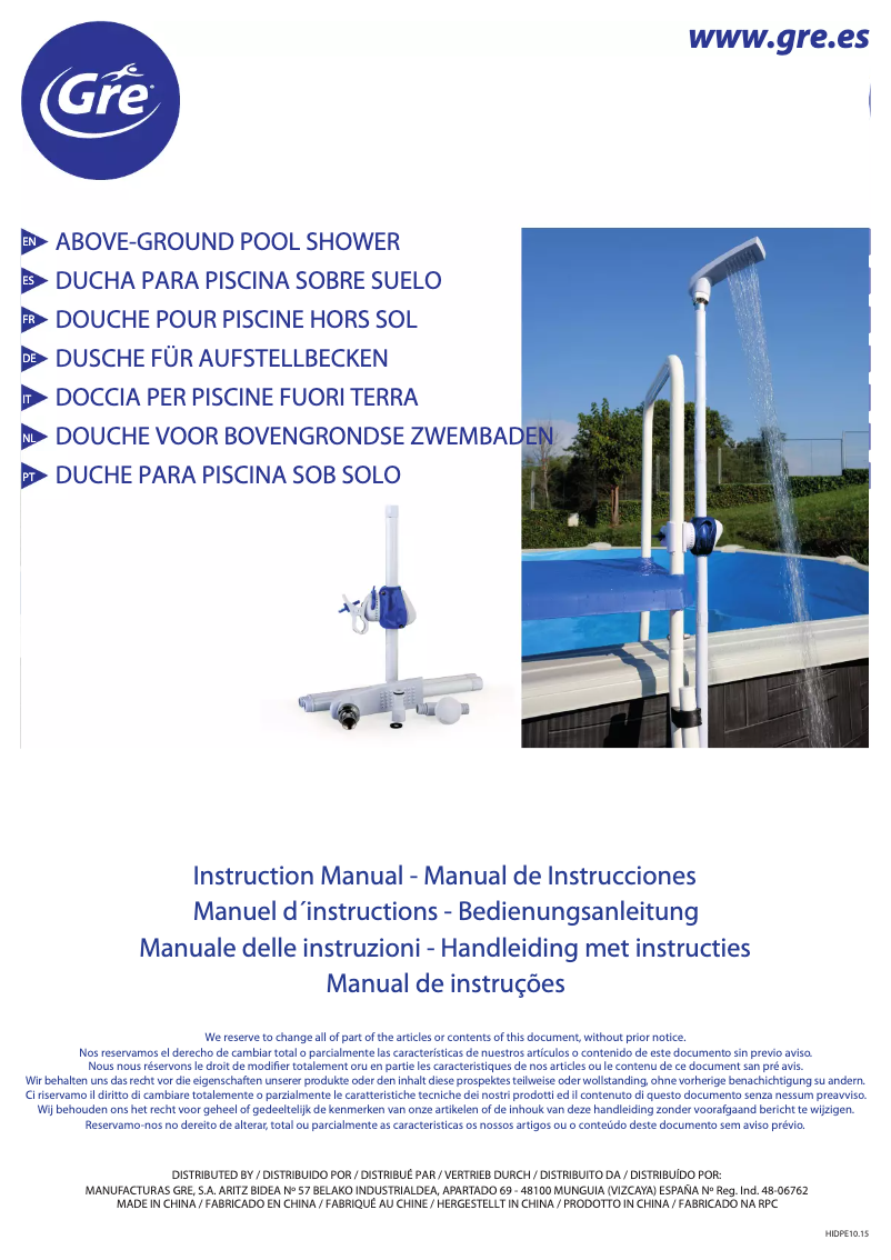 Page 1 de la notice Manuel utilisateur Gre DPE10