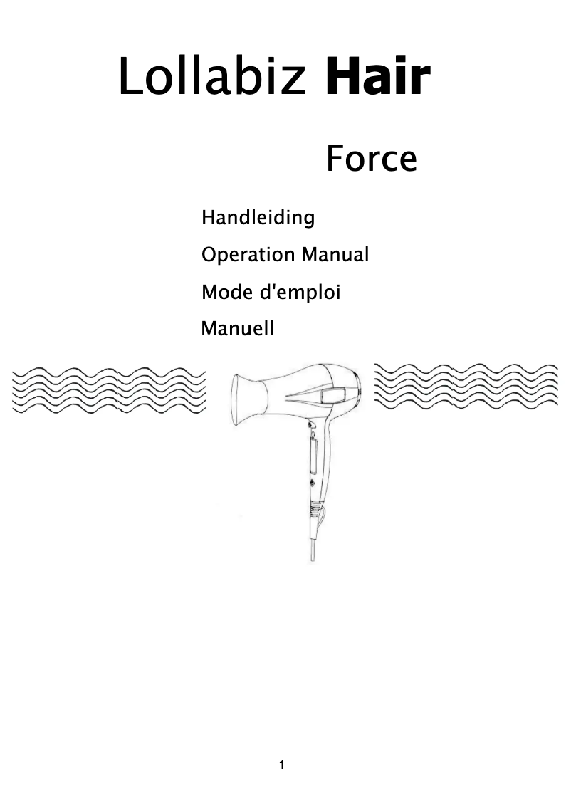 Page n°1 - Manuel utilisateur Lollabiz Force