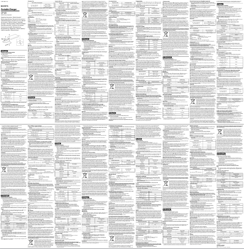 Image de la première page du manuel de l'appareil CP-E5