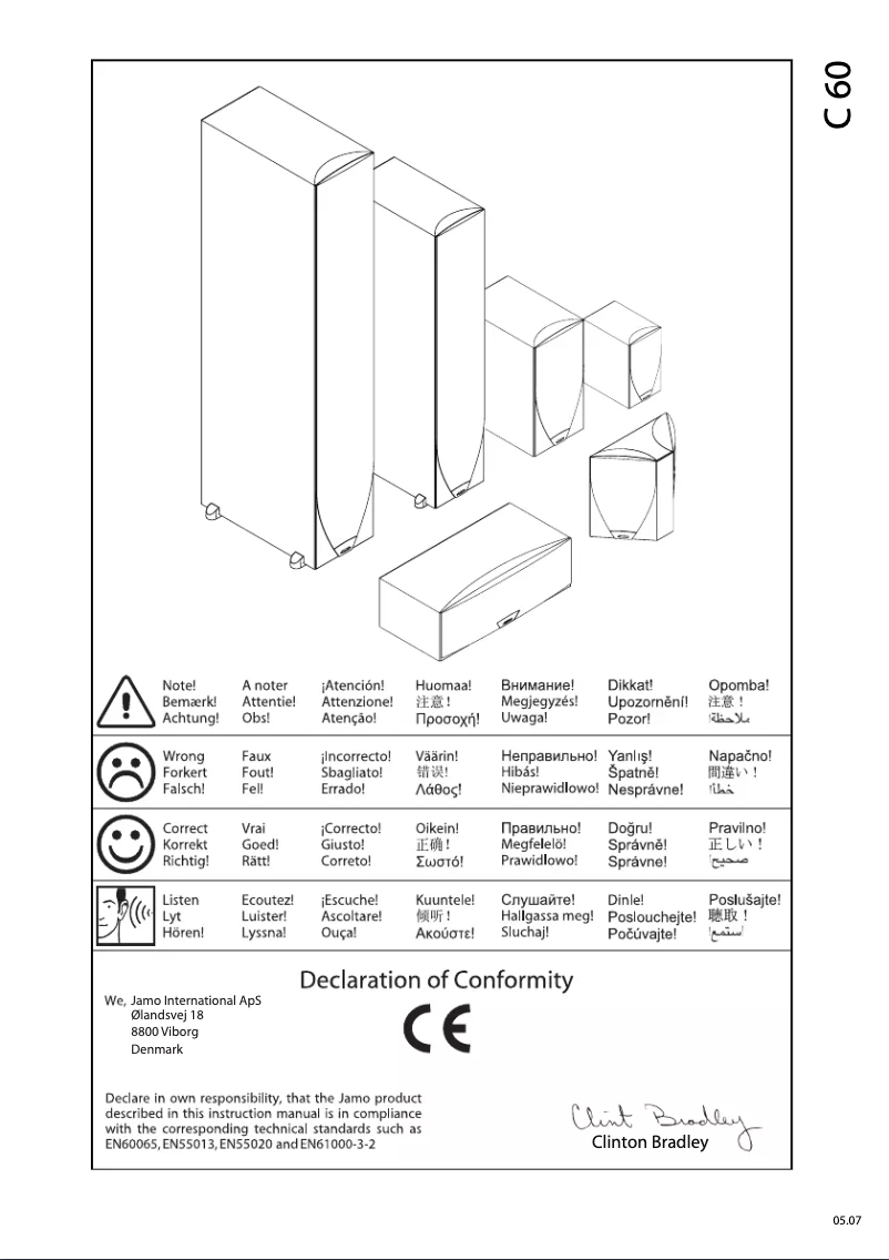 Página 1 del manual Manual de usuario Jamo C 60 CEN
