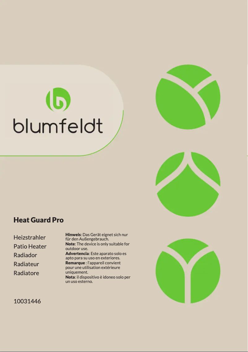 Page 1 de la notice Manuel utilisateur Blumfeldt Heat Guard Pro