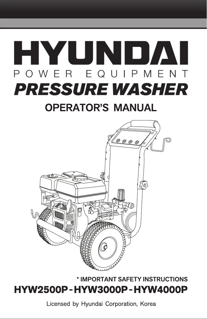 Page n°1 - Manuel utilisateur Hyundai HYW2500P