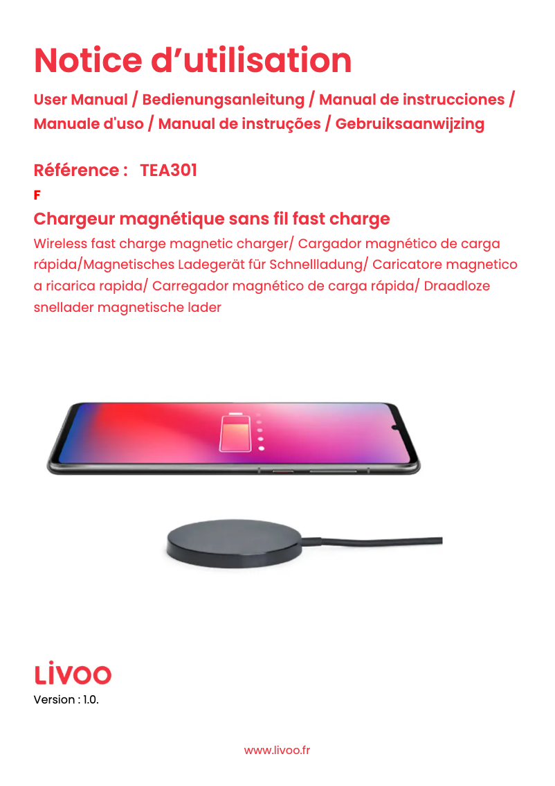 Image de la première page du manuel de l'appareil TEA301