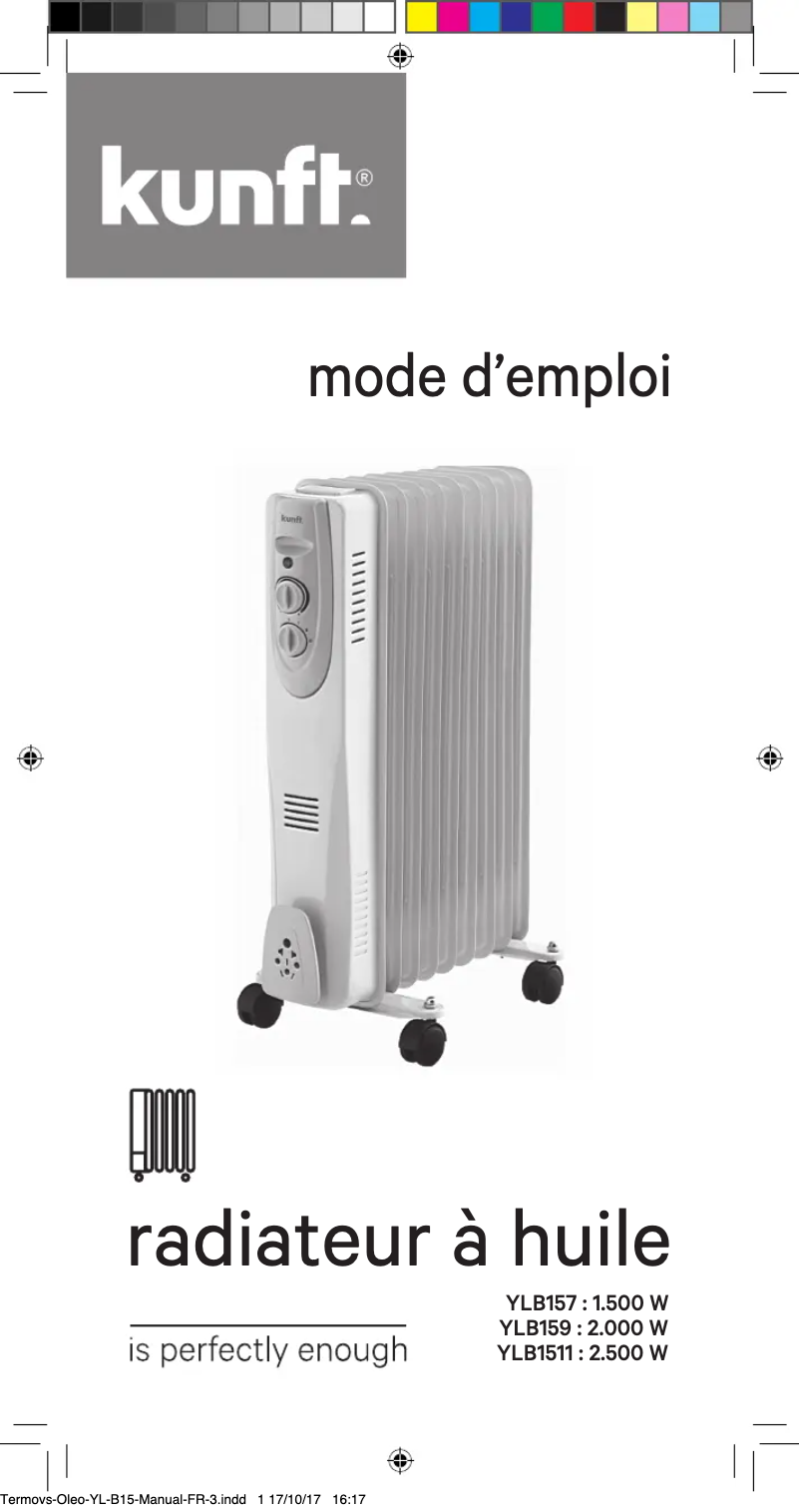 Page 1 de la notice Manuel utilisateur Kunft YLB157