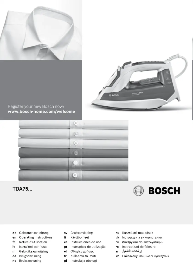 Page 1 de la notice Manuel utilisateur Bosch Sensixx'x DA70 VarioComfort TDA753022V