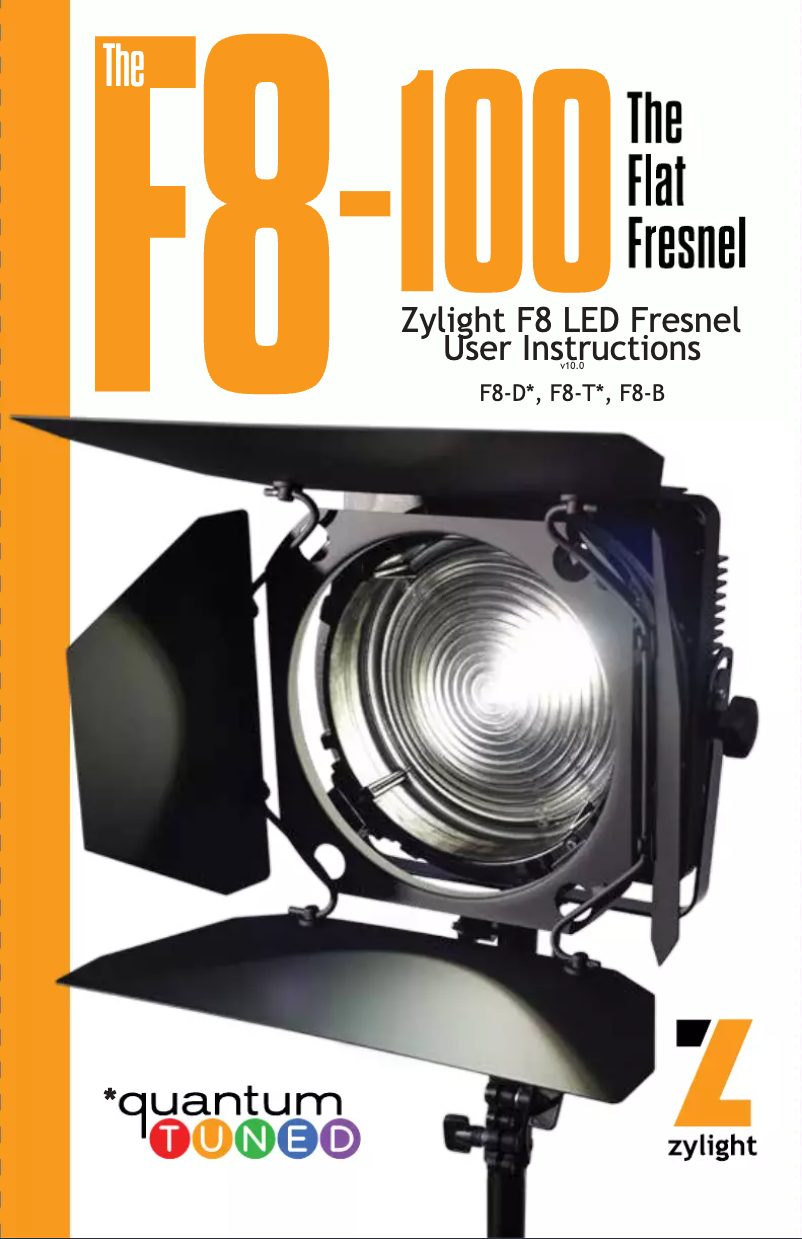 Imagen de la primera página del manual del dispositivo F8-100