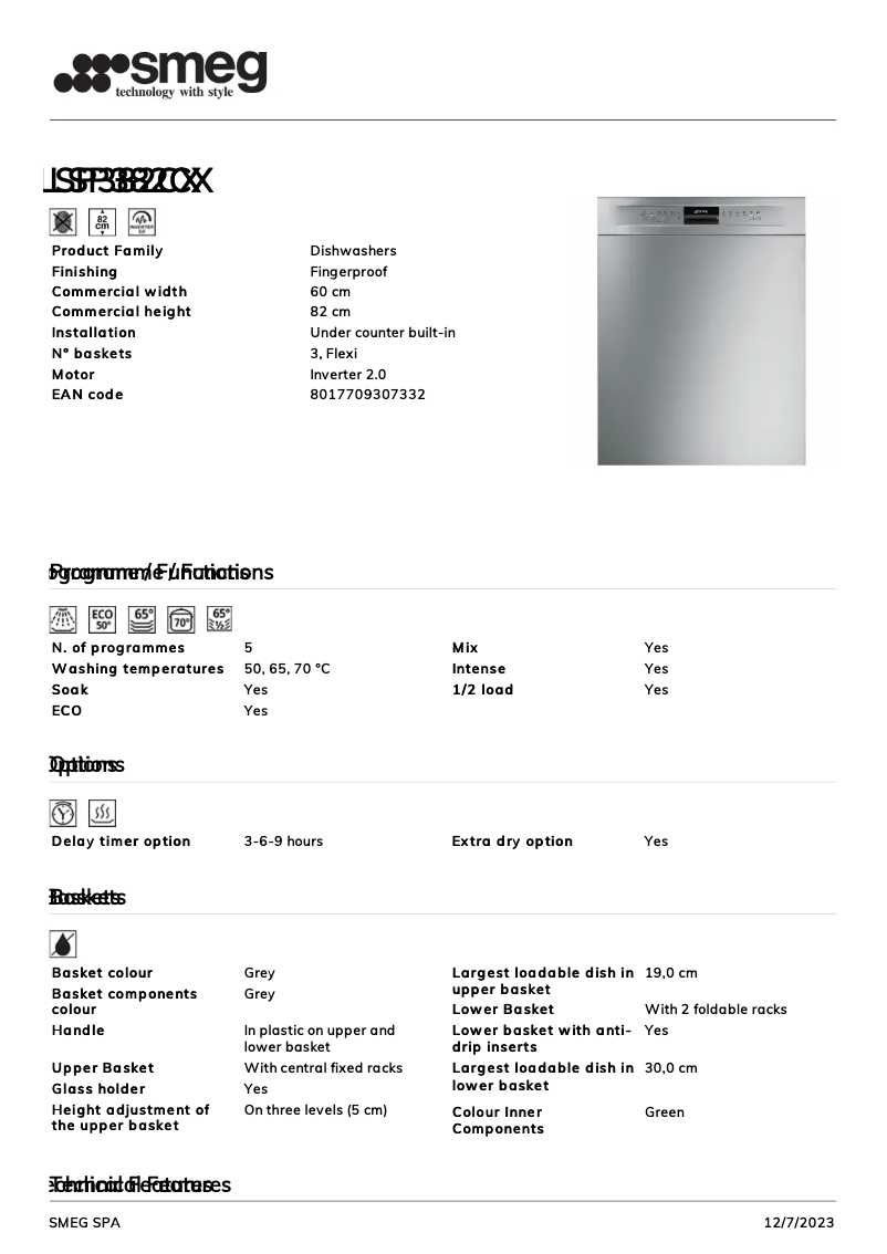 Image de la première page du manuel de l'appareil LSP382CX